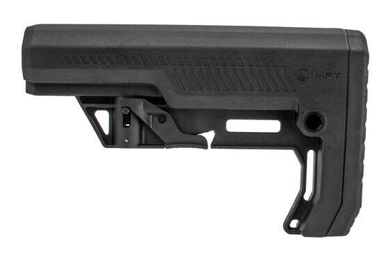 The MFT Extreme Duty Minimalist Stock in black features QD sling swivel slots